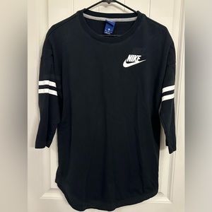 Nike “just do it” black 3/4 sleeve teeshirt. Woman’s medium.